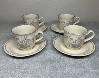 Vintage 9109 Kilkee Set Of 4 Tea Cups And Saucers Keltcraft By Noritake Ireland