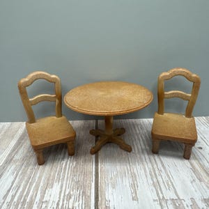 Calico Critters Sylvanian Families KITCHEN TABLE 2 Chairs Set Replacement Parts immagine 1