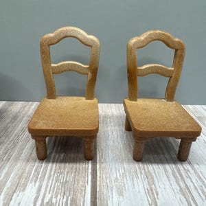 Calico Critters Sylvanian Families KITCHEN TABLE 2 Chairs Set Replacement Parts immagine 5