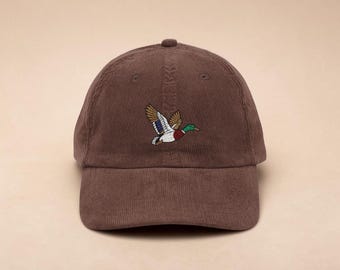 Duck Corduroy Cap | Embroidered Vintage Hat