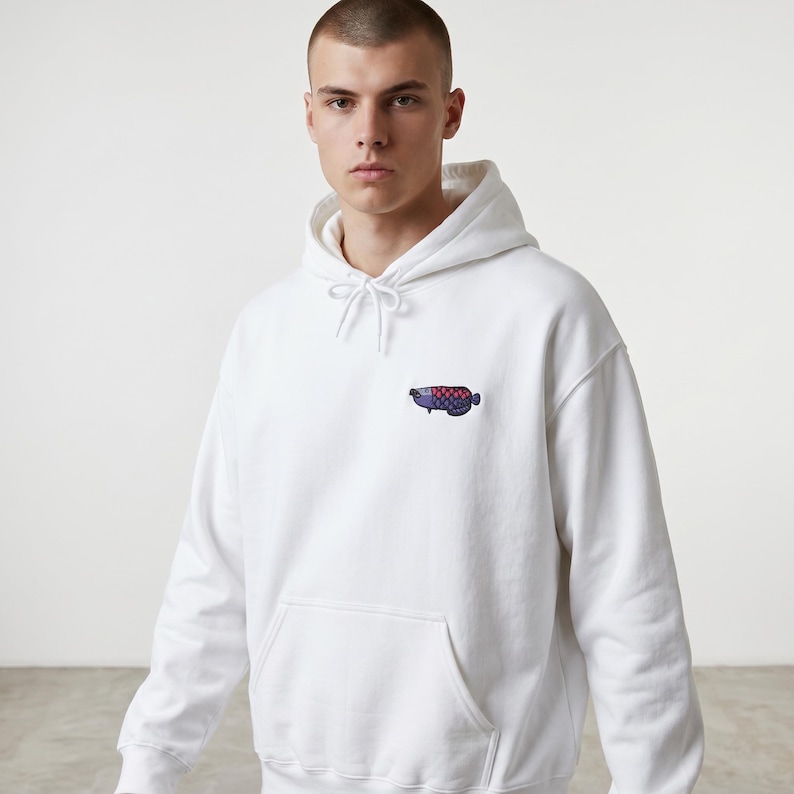 Mystery Fish | Retro Hoodie Bild 3