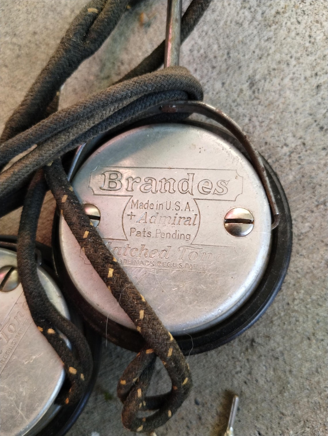 Vintage Brandes Admiral Matched Tone headphones, USA made, '40's/'50's, photo 2 sur 3