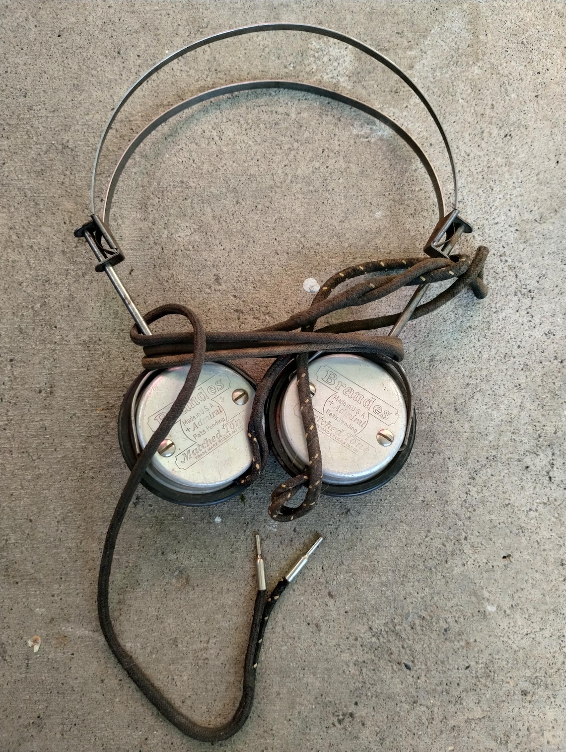 Vintage Brandes Admiral Matched Tone headphones, USA made, '40's/'50's, photo 3 sur 3