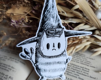 Magical Spirit vinyl sticker- cute wizard laptop sticker