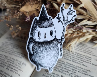 Little Wizard vinyl sticker- Magical spirit cute laptop sticker