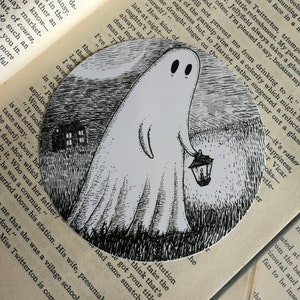 Wandering Ghost vinyl sticker- spooky laptop sticker