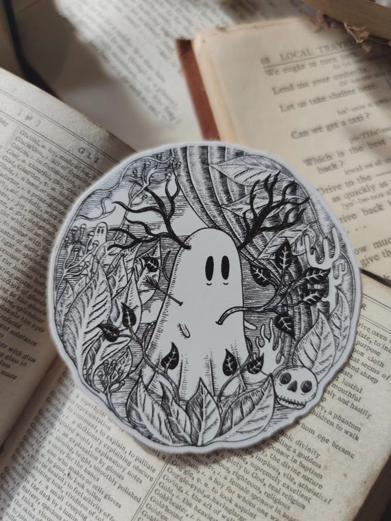 Frida Kahlo-inspired Ghost Sticker
