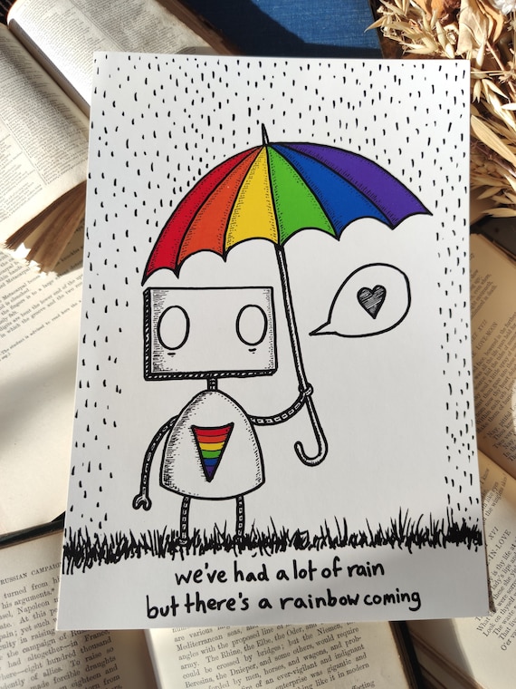 Rainbow Robot- art print by Jon Turner- LGBT Pride artwork