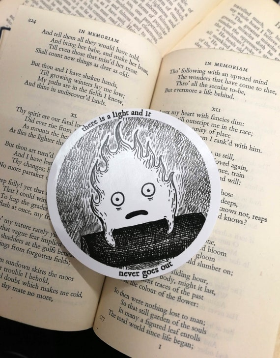 There Is A Light And It Never Goes Out vinyl sticker- Calcifer laptop sticker