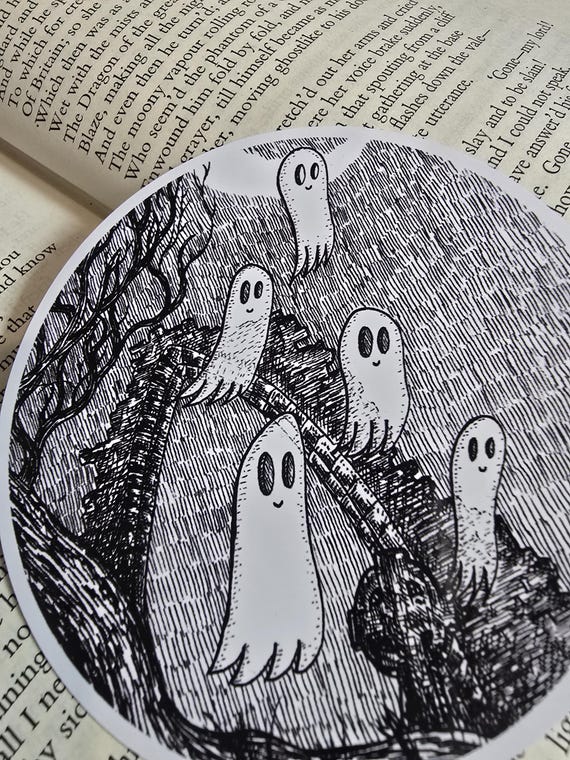Graveyard Ghosties Vinyl Sticker