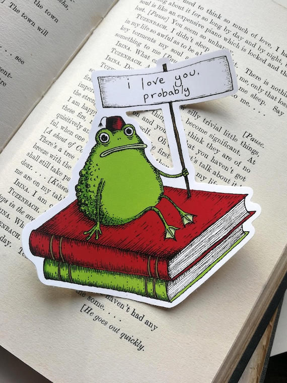 I Love You Probably Toad vinyl sticker