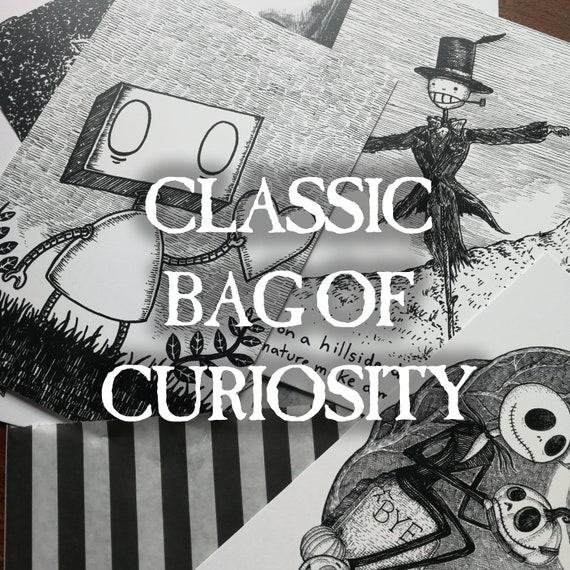 Classic Bag of Curiosity- 10 mystery postcard prints