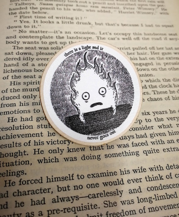 There Is A Light and it Never goes Out- Wooden Pin Badge- Calcifer