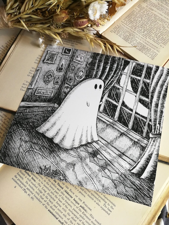 Lonesome Ghost- Square Art Print