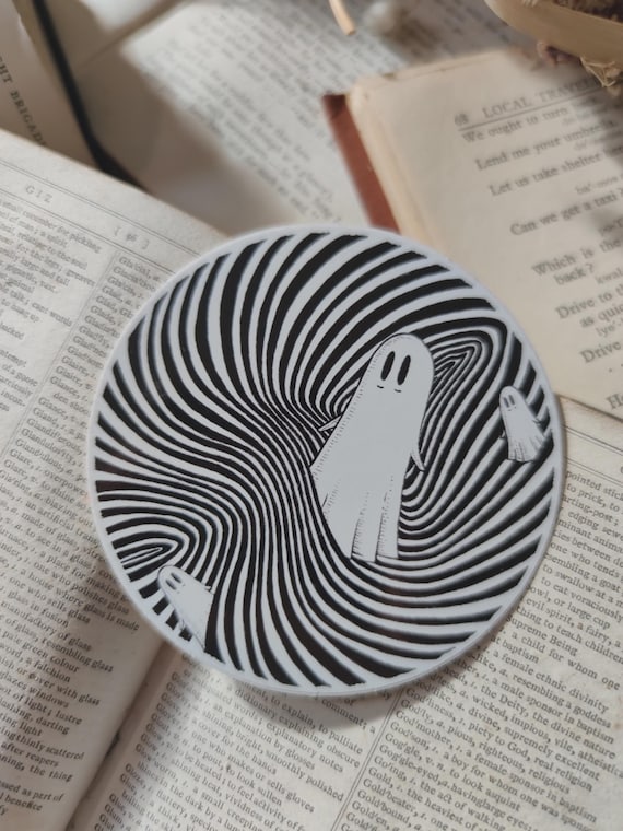 Op Art Ghosties Vinyl Sticker