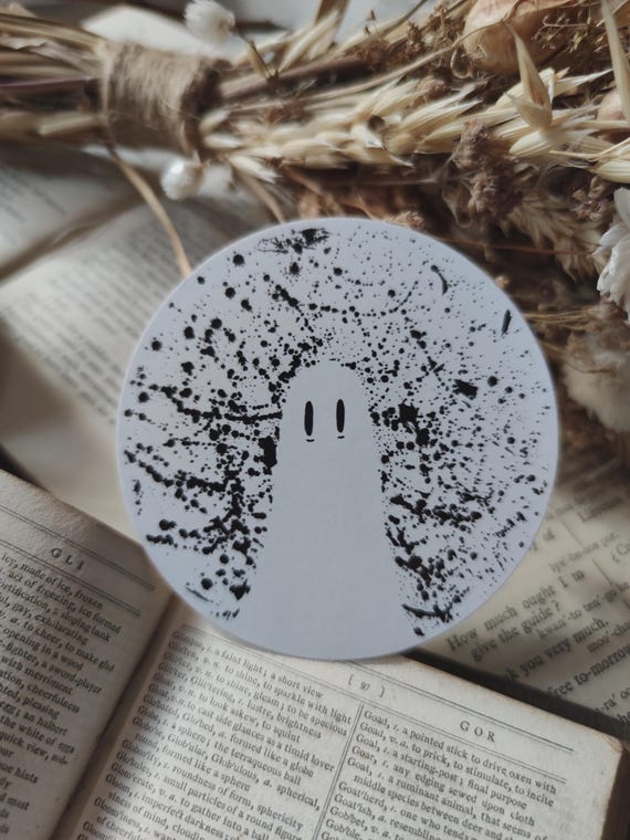 Splatter Ghost Vinyl Sticker- Jackson Pollock inspired