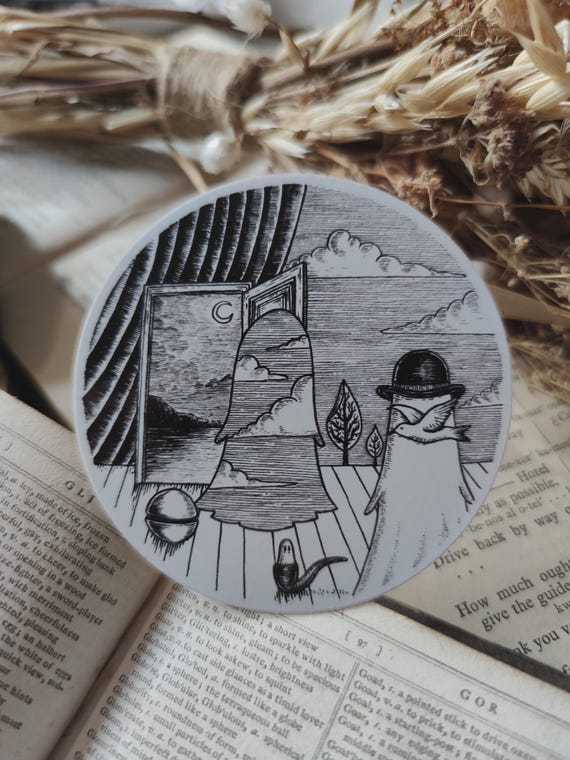 Magritte Ghosties Vinyl Sticker