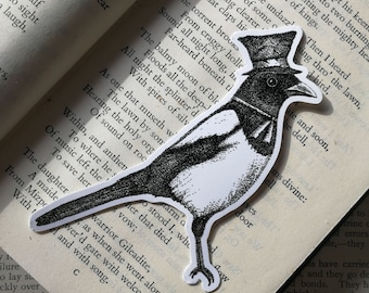Hallo Mister Magpie vinyl sticker-laptop sticker