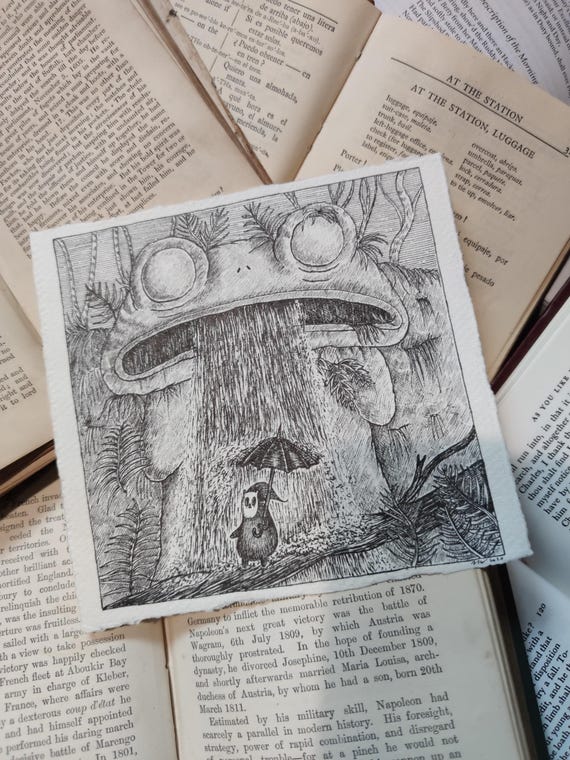 Frogsmouth Falls- Original spooky ink drawing from Fragments