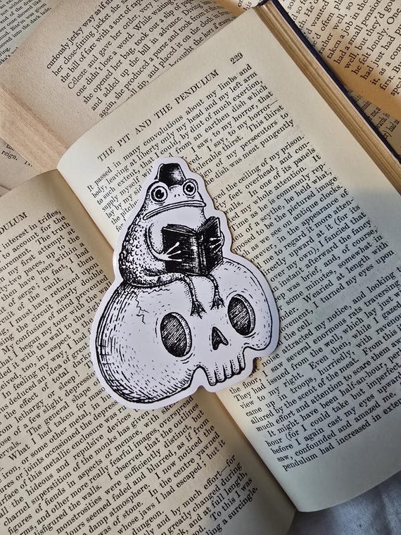 Studious Marshtoad Spooky Vinyl Sticker