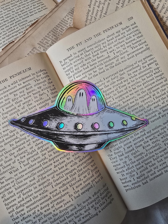 Unidentified Flying Ghosties Holographic Sticker