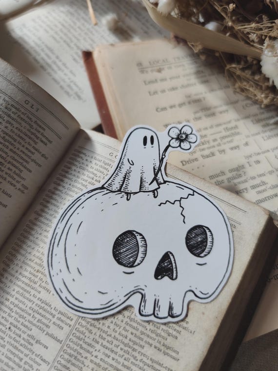 Skull Ghost Vinyl Sticker