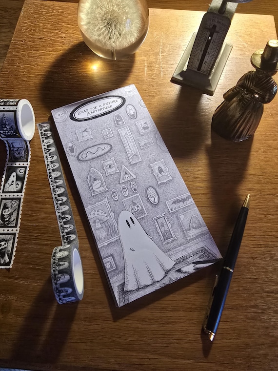 Ideas For A Future Masterpiece Tear-Away Notepad- Ghost Gallery 50 page doodle pad