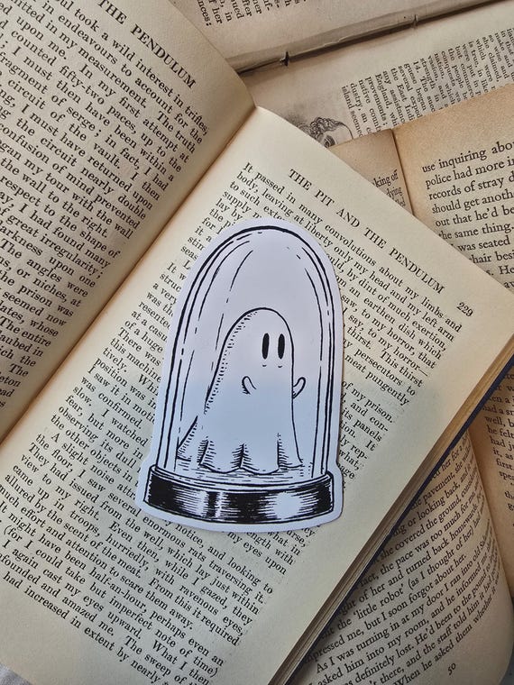 Bell Jar Ghost Vinyl Sticker