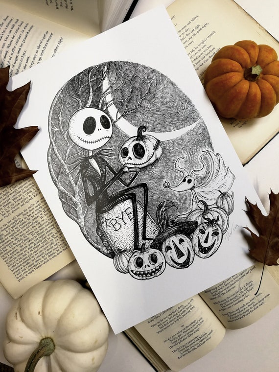 This Is Halloween- Jack Skellington inspired art print by Jon Turner