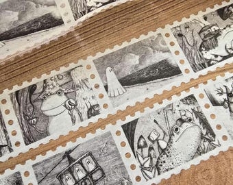 Neugierige Stempel Fantasy-Kunst Washi-Tape