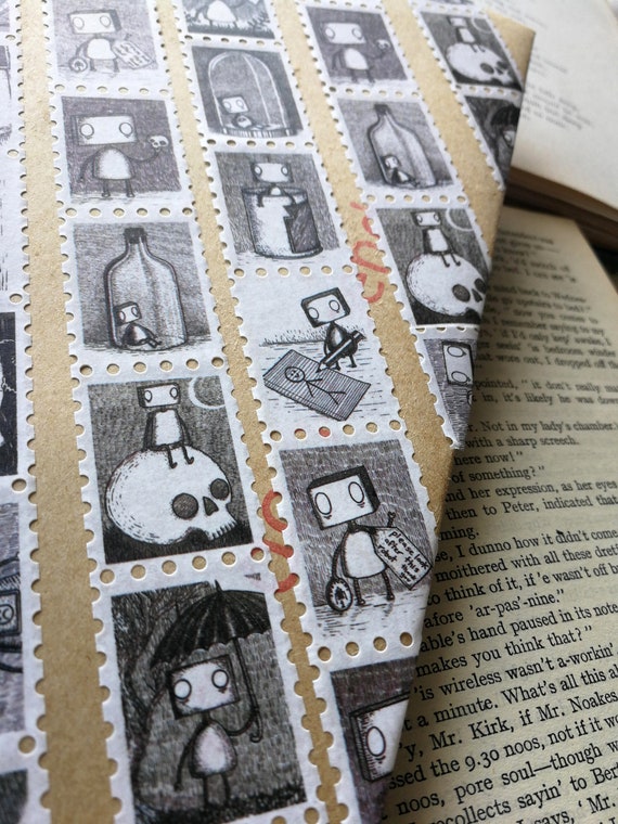 Robots Art Stamp Washi Tape