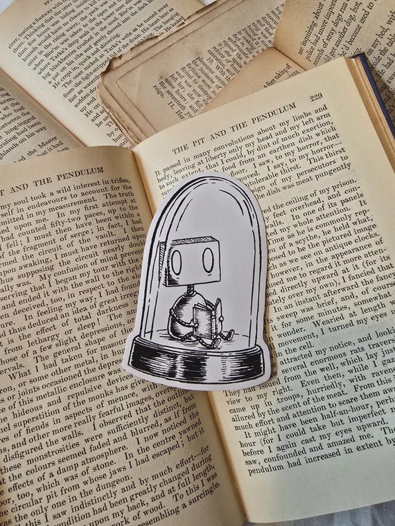 Bell Jar Robot Vinyl Sticker