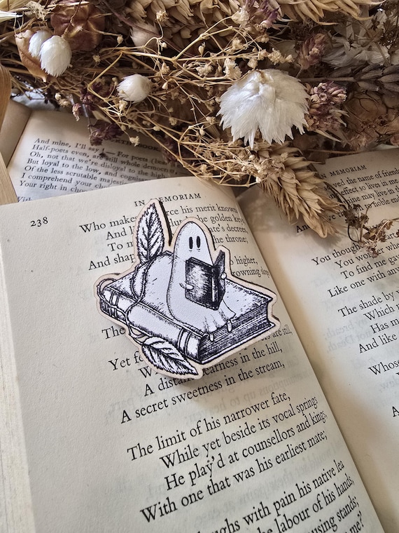 Library Ghost Wooden Pin Badge