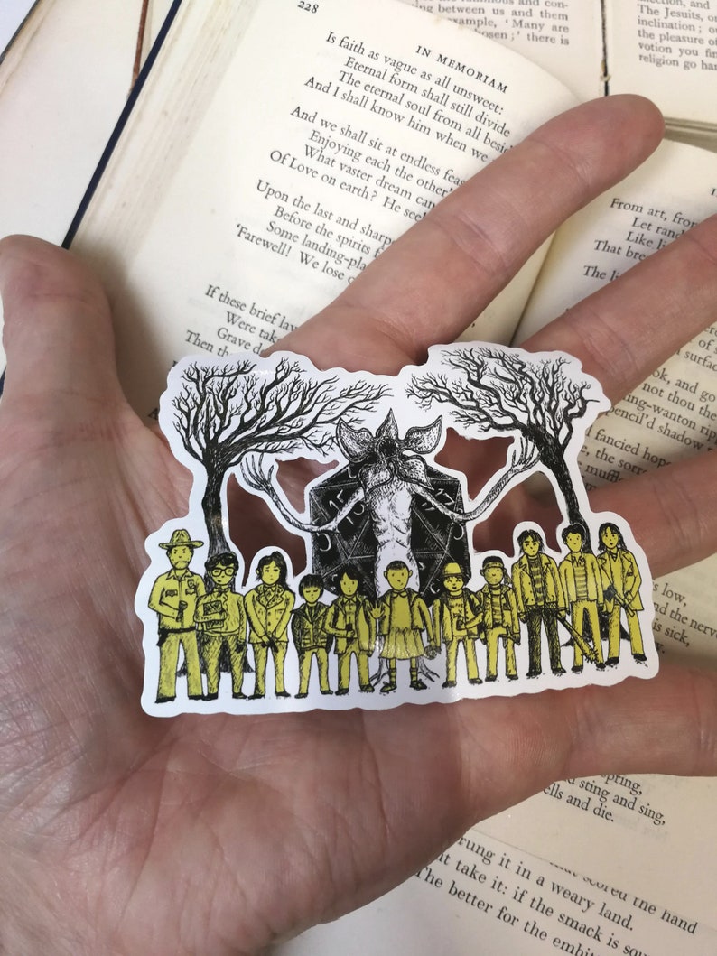 Stranger Things laptop sticker The Hawkins Tinies vinyl sticker