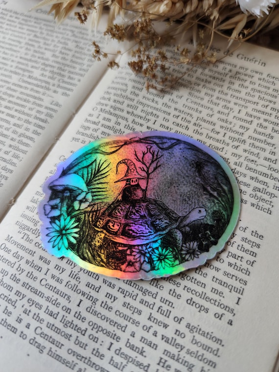 The Wizard of Springtime holographic vinyl sticker- shiny laptop sticker