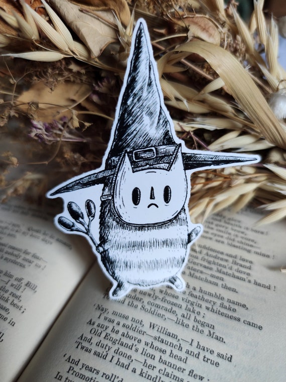 Magical Spirit vinyl sticker- cute wizard laptop sticker