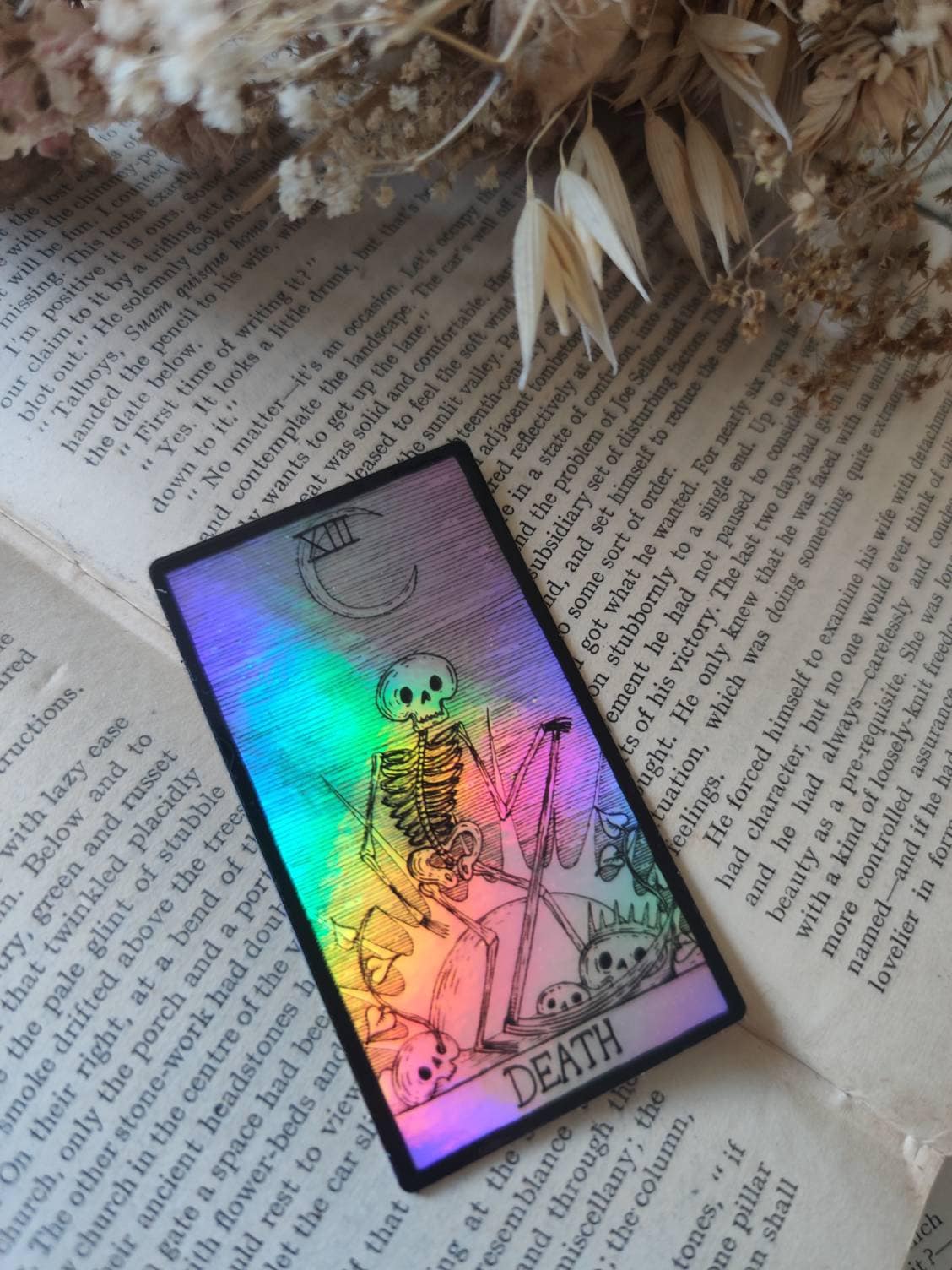 Death Tarot Card Holographic Rainbow Vinyl Sticker Laptop - Etsy