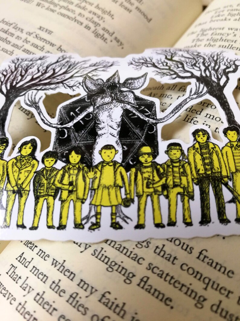 Stranger Things laptop sticker The Hawkins Tinies vinyl sticker
