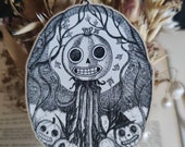 Patient is the Night- Over the Garden Wall Enoch Pumpkins Inspired Wooden Hanging Decoration