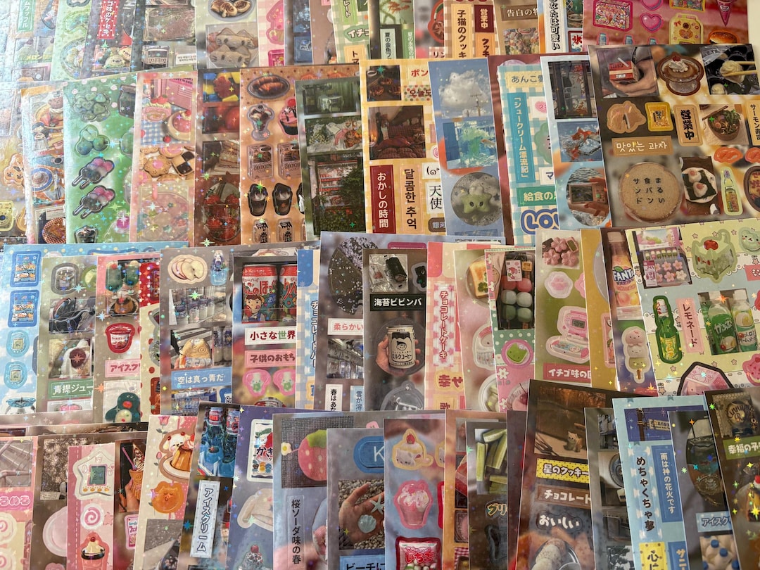 10 Pcs Small Sticker Sheets ! Heisei Retro / Juminocore Sticker Grab ...