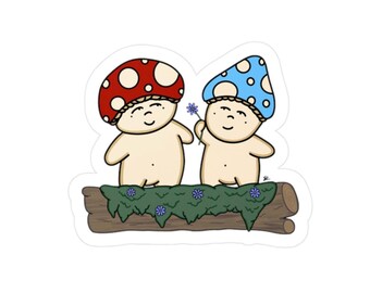 Mushroom Kiss-Cut Vinyl Decal | Cute Toadstool Stickers