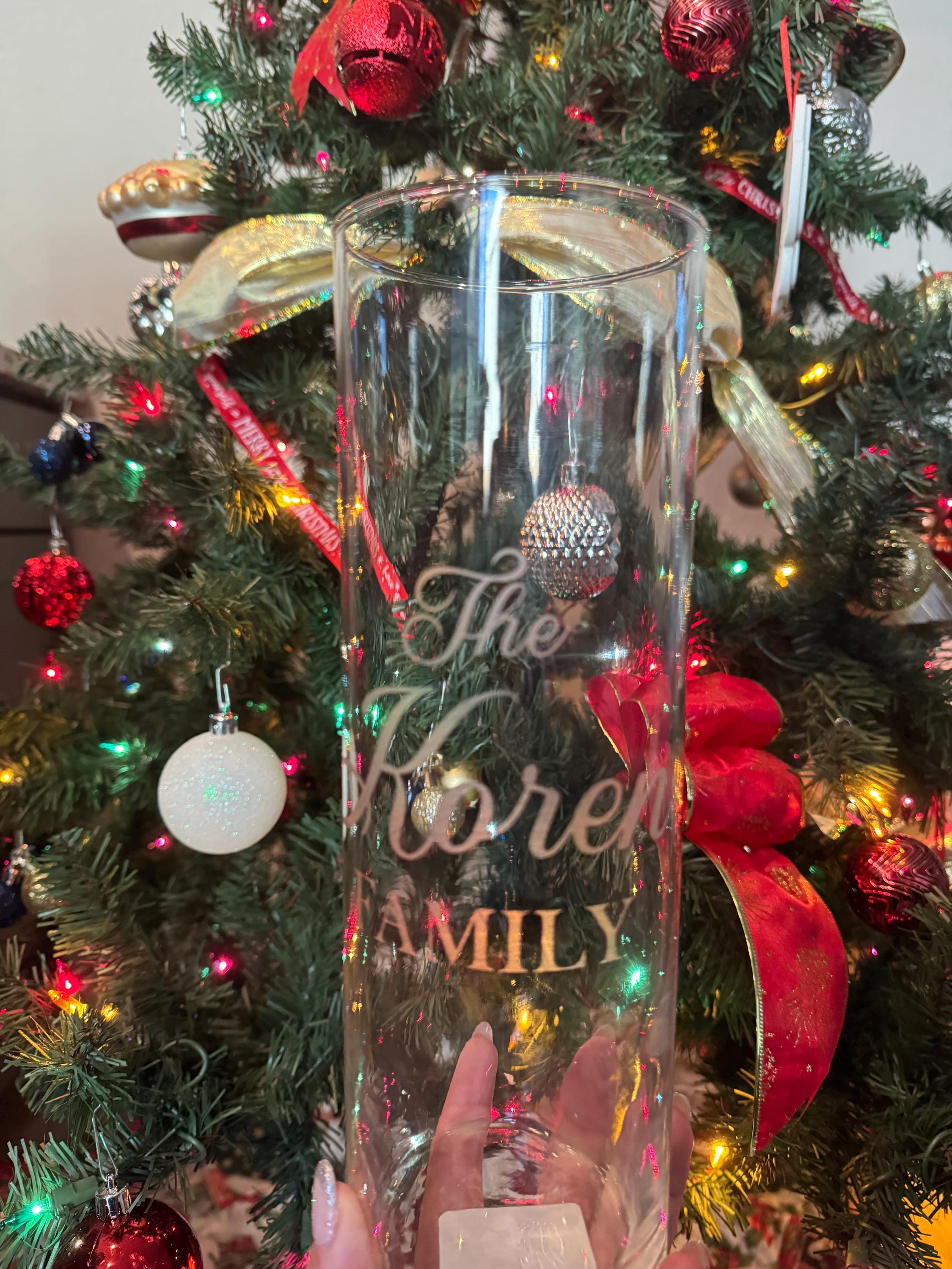 Customised Container Vase Custom Engraved Glass Vase | Personalized Etched Flower Vase - Etsy