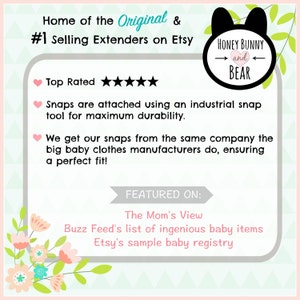 FÖRLÄNGNINGAR TILL BODYSUIT - Förlängare. Lägg till en storlek till body/body. Även perfekt för tygblöjor! Passar Carter's och alla större märken! bild 3