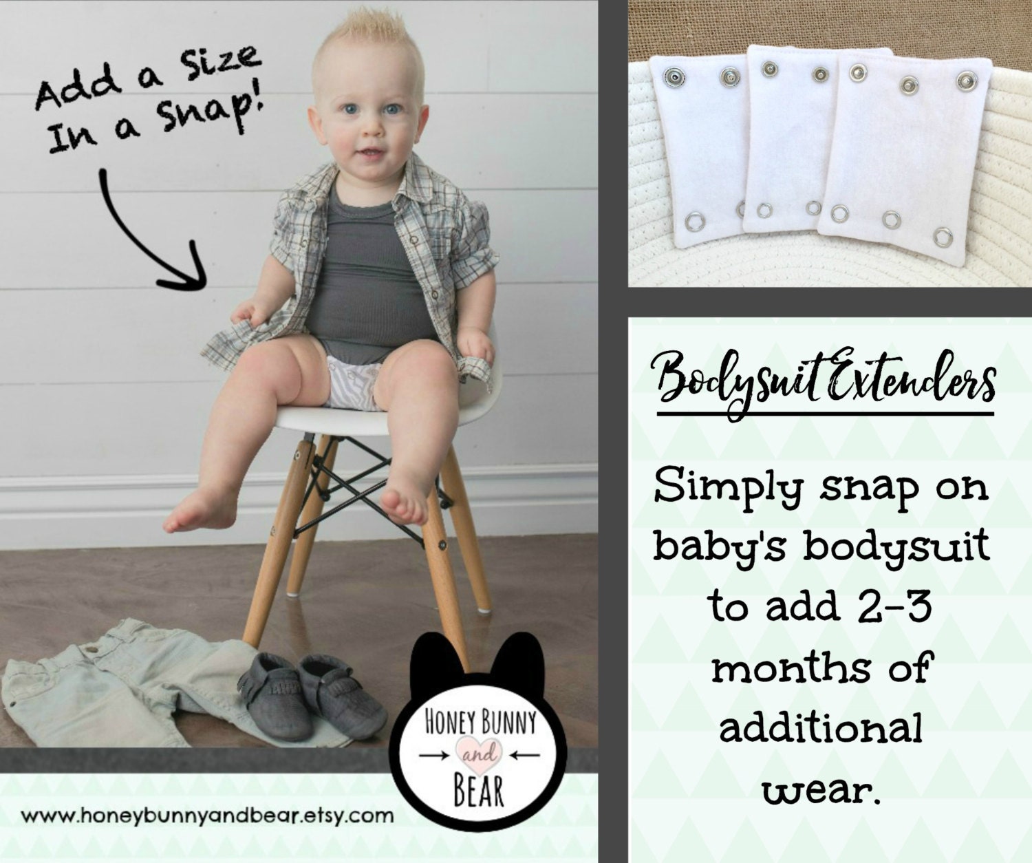 Cloth Diaper Necessity Bodysuit Extenders Will Help Make up for the Extra  Bulk to Help Onesies Fit Your Baby Better. 