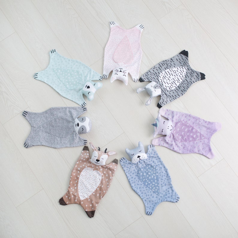 Organic Cotton Lovey Personalized Baby Blanket Security Etsy