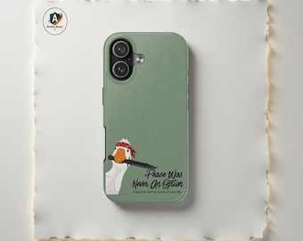 Funny Goose Meme Bird Case, Sage Green Red Bandana Cover, Edgy Sarcastic Knife Print, iPhone Samsung Galaxy Compatible, Gamer Chaos Gift