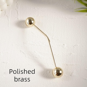 Maniglie e pomelli per armadietti in ottone massiccio/Maniglia ad arco con base a sfera/Maniglie per cassetti e armadi minimalisti moderni/Maniglia in ottone lucidato Polished brass