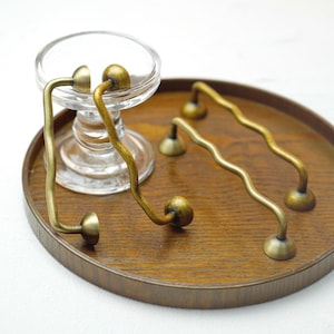 Wavy Solid Brass Handle/Antique Brass & Brushed Antique Cabinet handles/old brass drawer handles/kitchen cabinet handles
