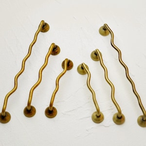 Golvende massief messing handgreep/antieke koperen kastgrepen/keukenladegrepen voor kasten/keukengrepen/grepen/garderobekastgrepen