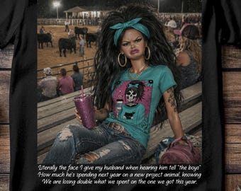 Livestock Showmom Barbie T-Shirt: "He said what Barbie  " Funny Farm Apparel, Stockshow Mom, Fair Shirts, livestock png, Show Mom